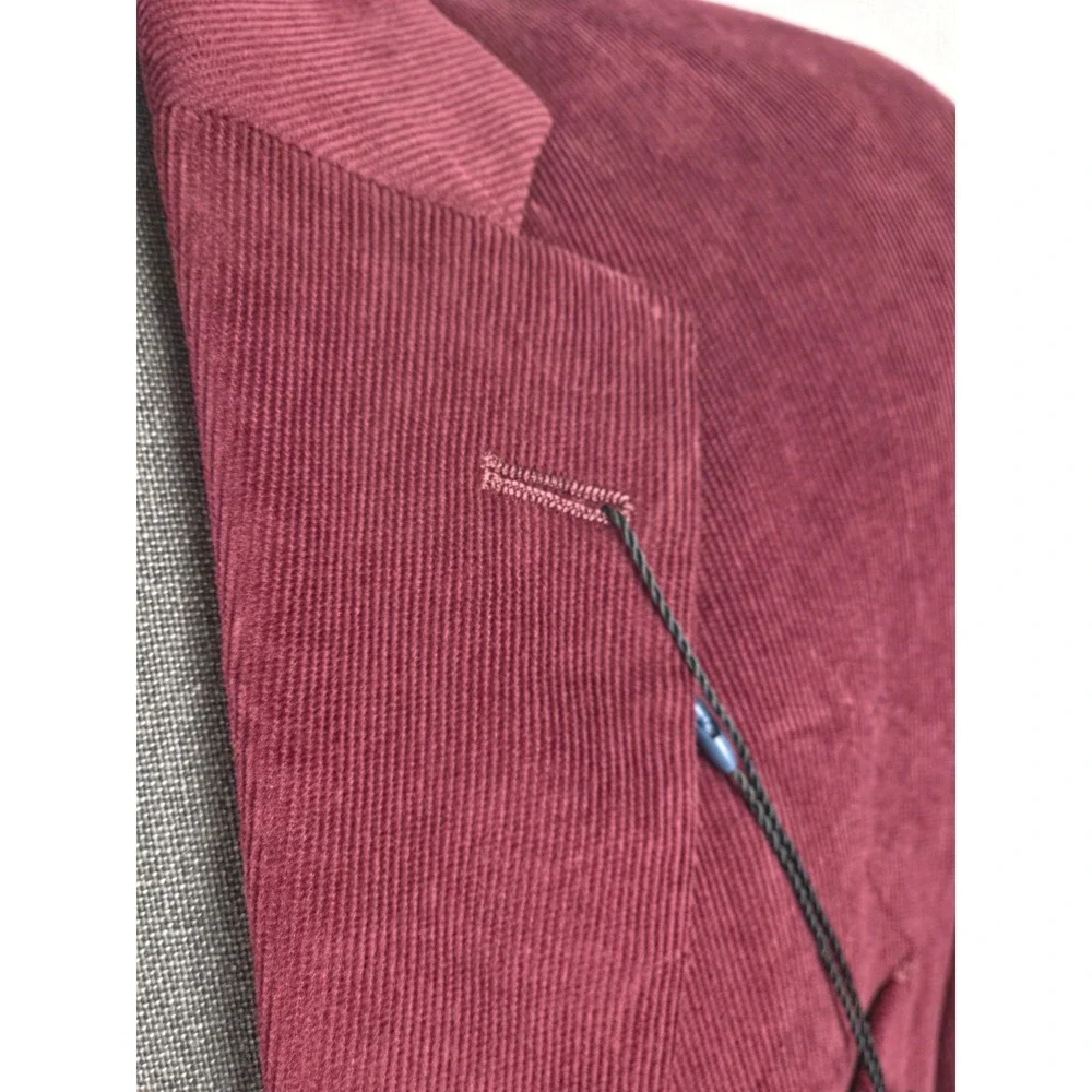 Nautica Sport Coat Mens 40S Red Bard Corduroy Elbow Patch Blazer Suit Jacket NWT